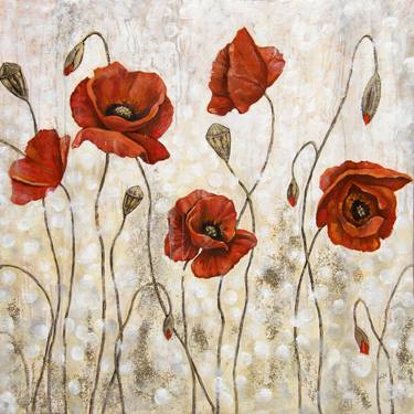 Original Floral Painting by MARIANA KALACHEVA