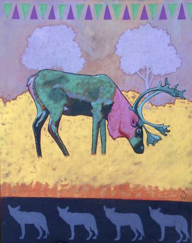 Original Contemporary Animal Painting by Blaine White