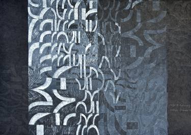 Original Black & White Abstract Printmaking by Ivelina Ivanova