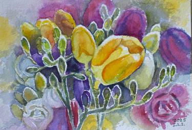 Original Contemporary Floral Painting by Ivelina Ivanova