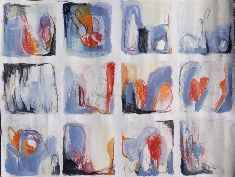 Original Abstract Expressionism Abstract Painting by Marina Ichikawa