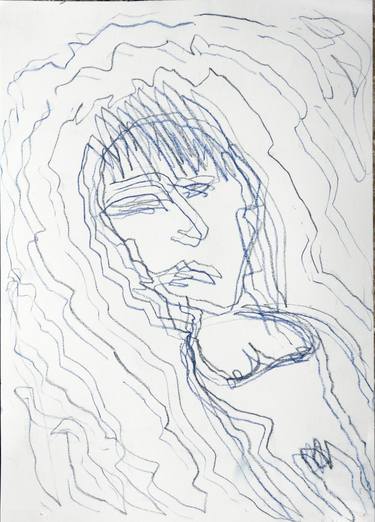 Original Expressionism Body Drawing by Marina Ichikawa