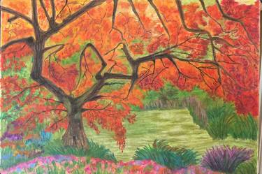 Original Impressionism Landscape Drawings by Adriana Muller