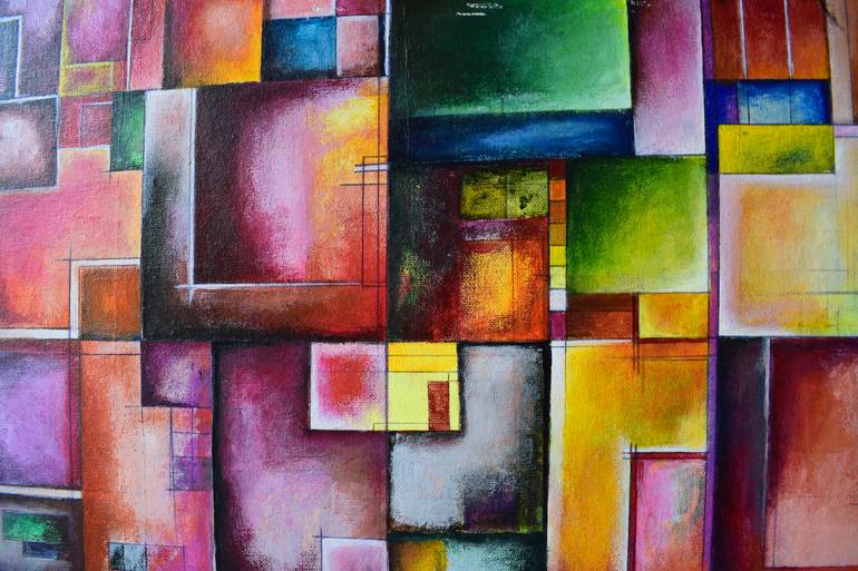 Original Fine Art Abstract Painting by Aatmica Ojha