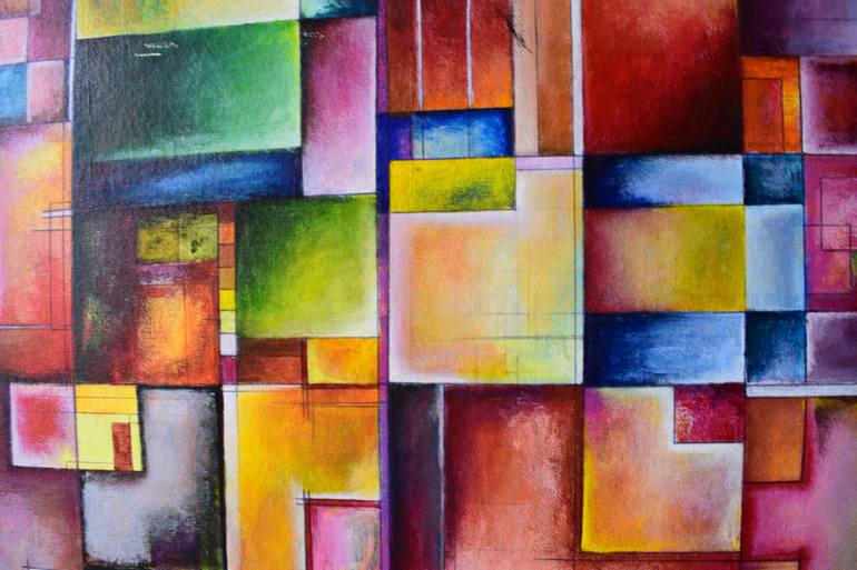 Original Fine Art Abstract Painting by Aatmica Ojha