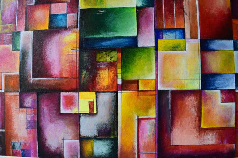 Original Fine Art Abstract Painting by Aatmica Ojha