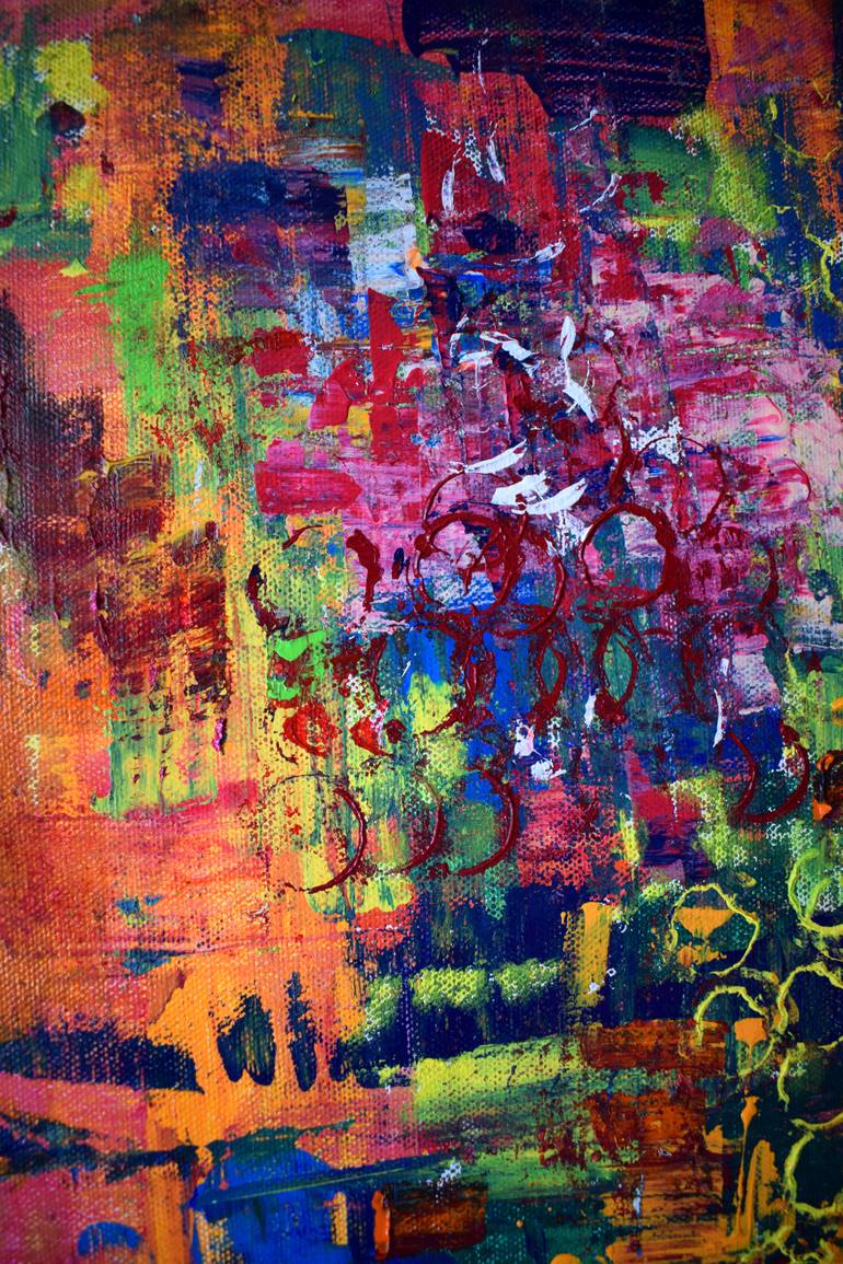Original Abstract Cities Painting by Aatmica Ojha