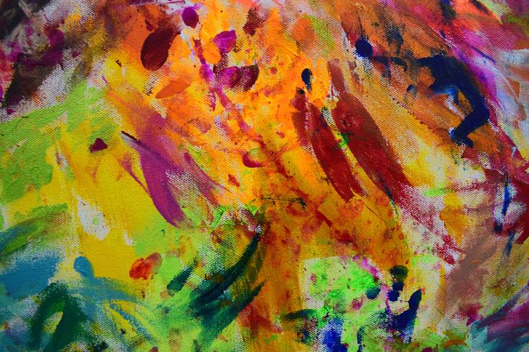 Original Abstract Expressionism Abstract Painting by Aatmica Ojha