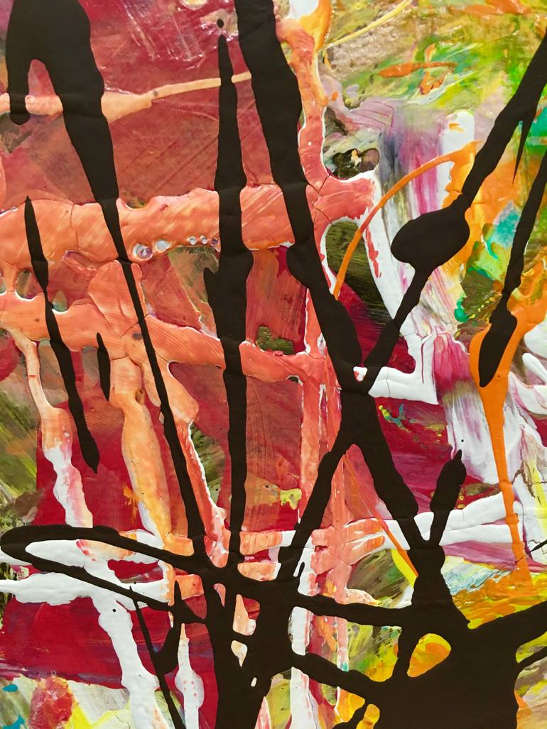 Original Abstract Expressionism Abstract Painting by Aatmica Ojha
