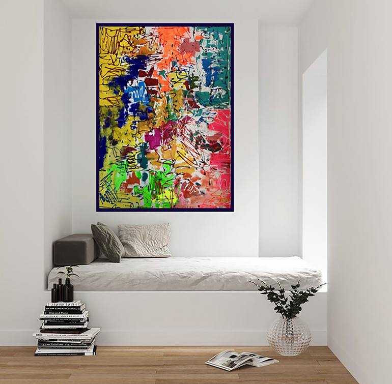 Original Abstract Expressionism Abstract Painting by Aatmica Ojha