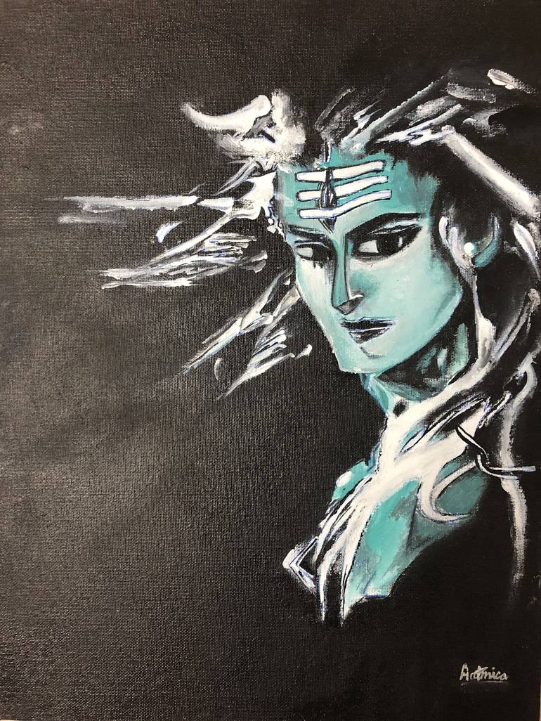 Lord Shiva ! (II) Painting by Aatmica Ojha | Saatchi Art