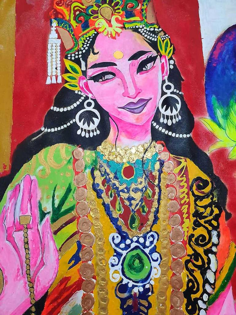 Original Conceptual Religious Painting by Aatmica Ojha