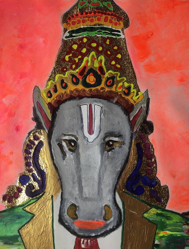 Original Conceptual Religion Painting by Aatmica Ojha