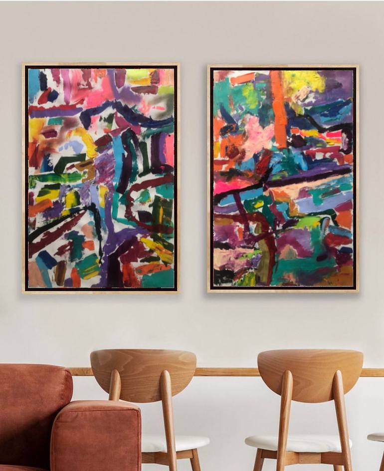 Original Abstract Expressionism Abstract Painting by Aatmica Ojha