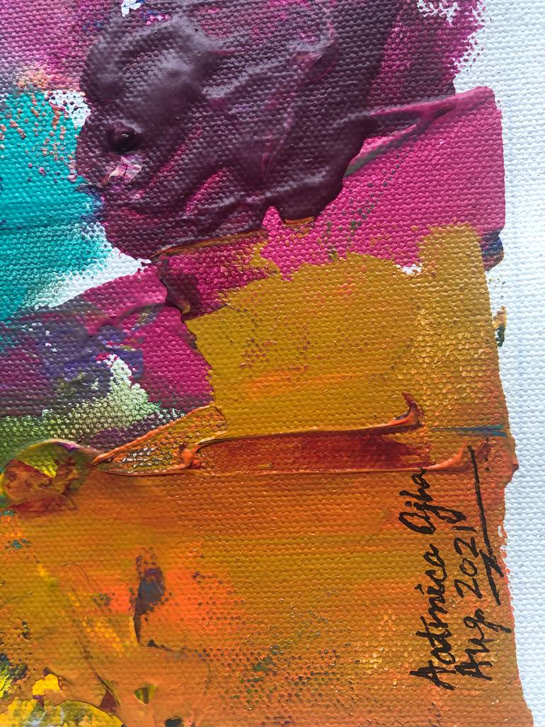 Original Abstract Expressionism Abstract Painting by Aatmica Ojha