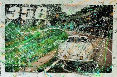 Original Expressionism Car Mixed Media by Pedro Fonseca