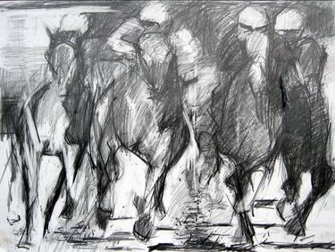 Print of Horse Drawings by michael kelly