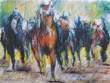 Original Horse Drawing by michael kelly