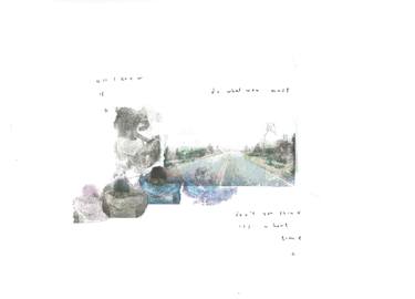 Original Abstract Expressionism Landscape Collage by Lindsay Schroeder