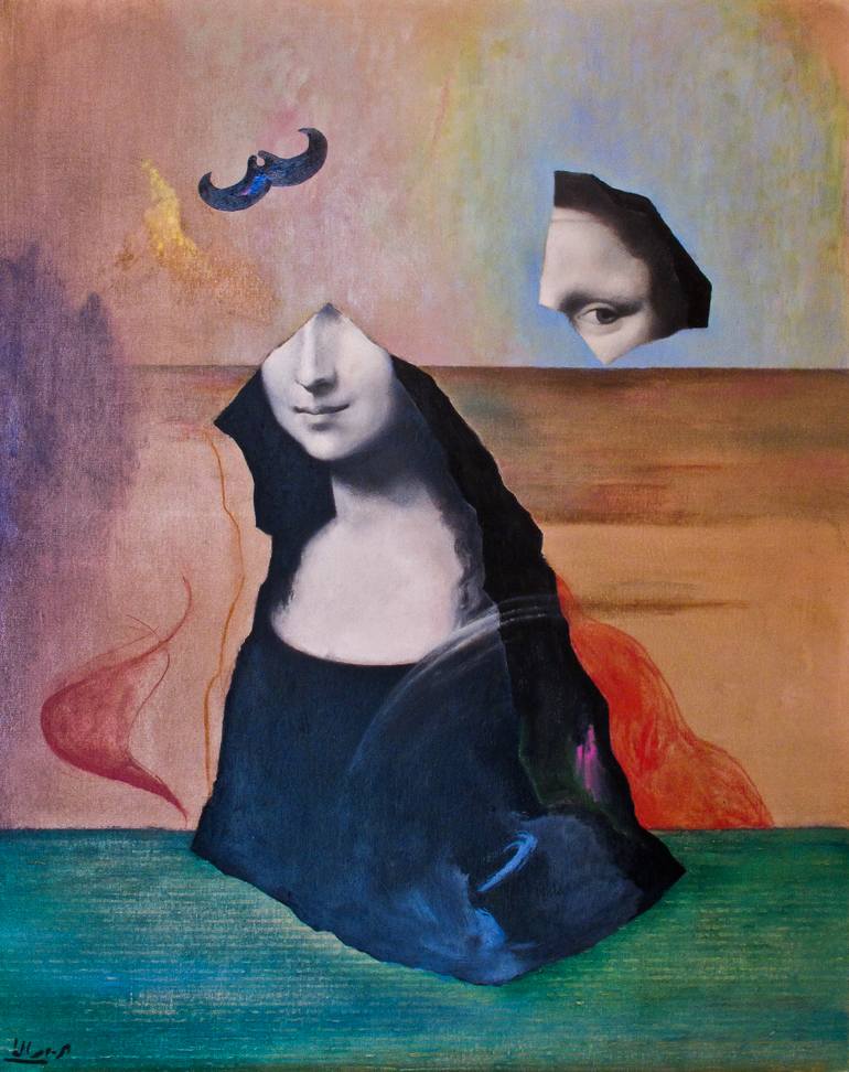 Original Surrealism People Painting by Josep M Rossello