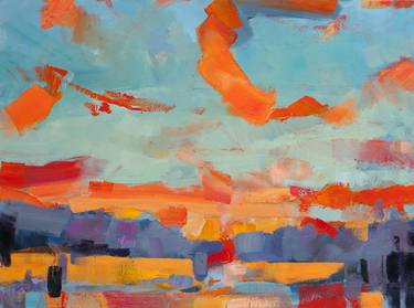 Original Abstract Expressionism Landscape Paintings by Karen Wong