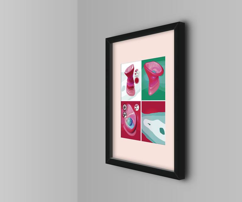 Original Dada Floral Printmaking by Hugo Barroso