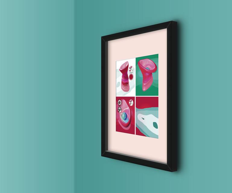 Original Dada Floral Printmaking by Hugo Barroso