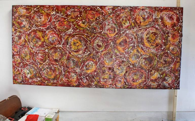 Original Abstract Expressionism Botanic Painting by ARI NUGROHO