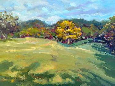 Original Impressionism Landscape Painting by judson newbern