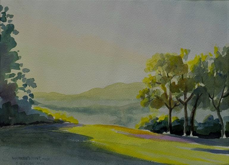 Valley in Sunset Haze Painting by judson newbern | Saatchi Art
