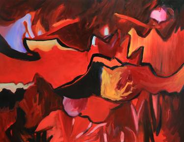 Original Abstract Expressionism Abstract Paintings by Kentelki Gabor