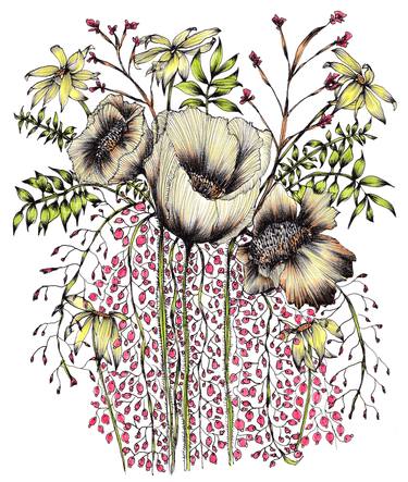 Print of Floral Drawings by Victoria Watt