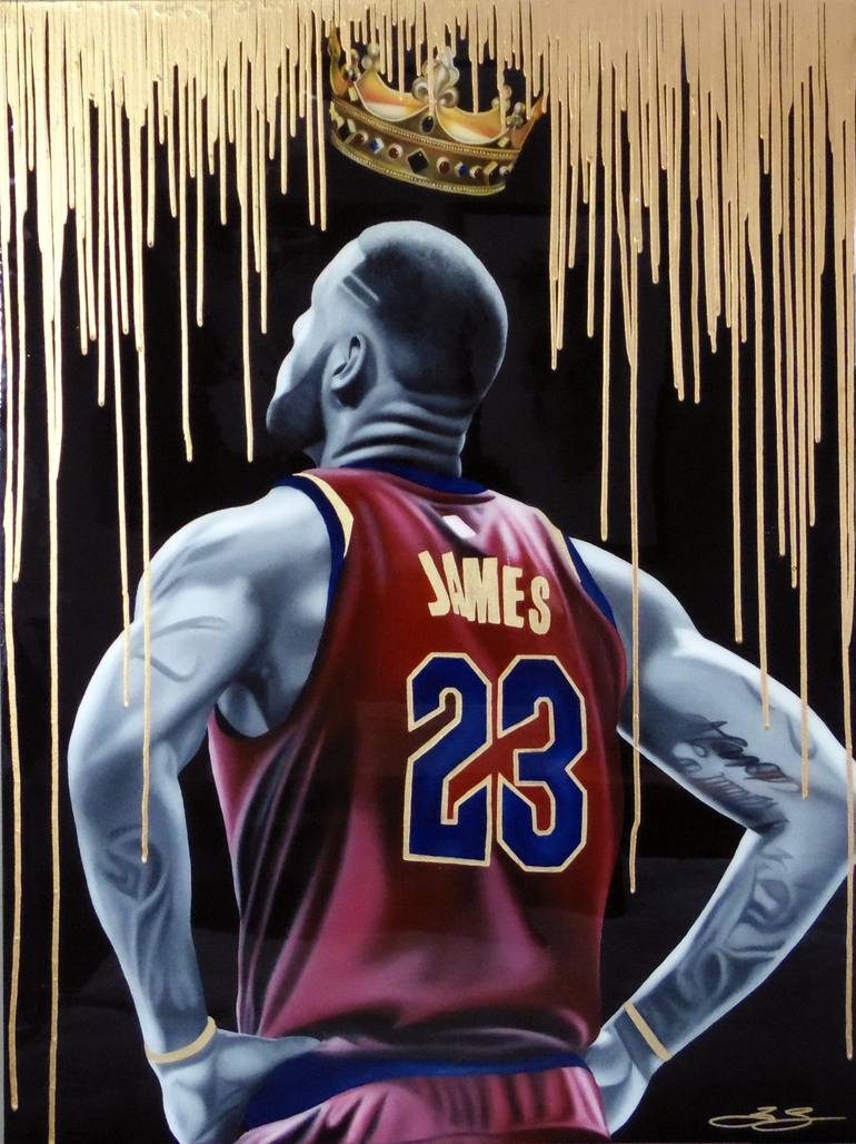 king lebron james painting