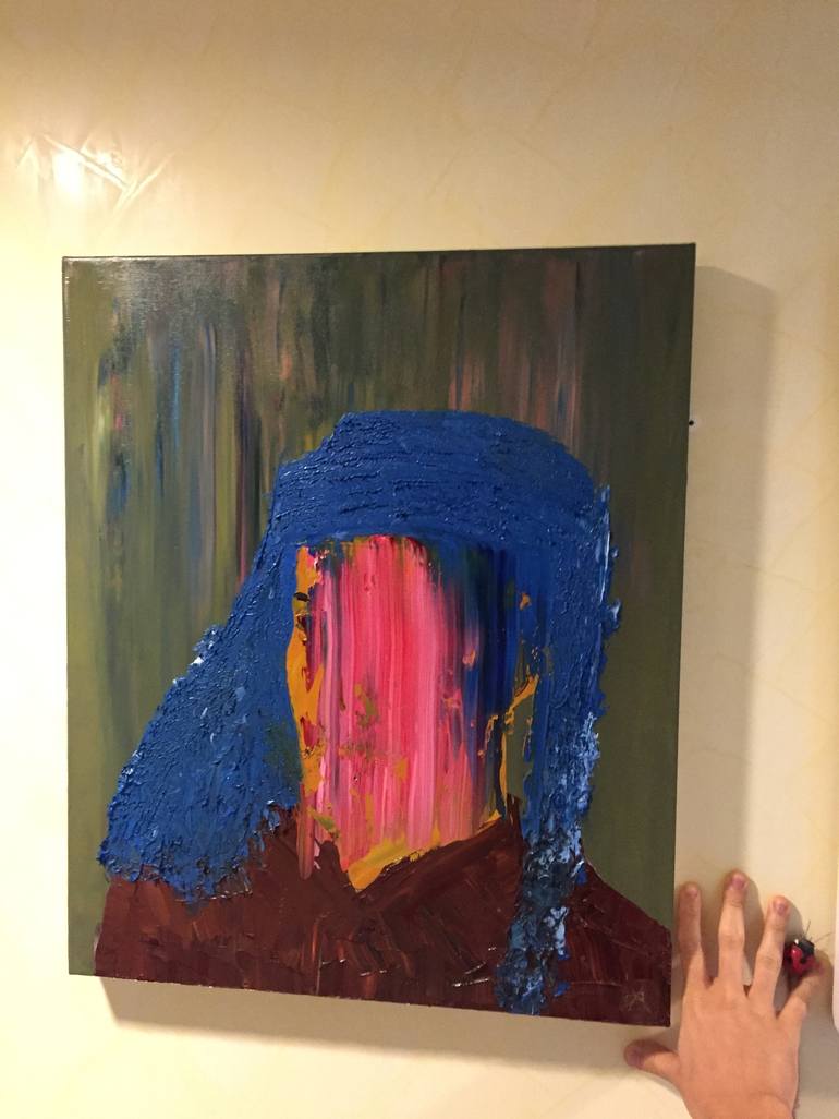 Original Abstract Expressionism Portrait Painting by Alex Ragalie