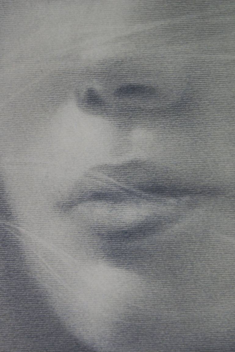 Original Minimalism Portrait Drawing by Anetta Piechowska