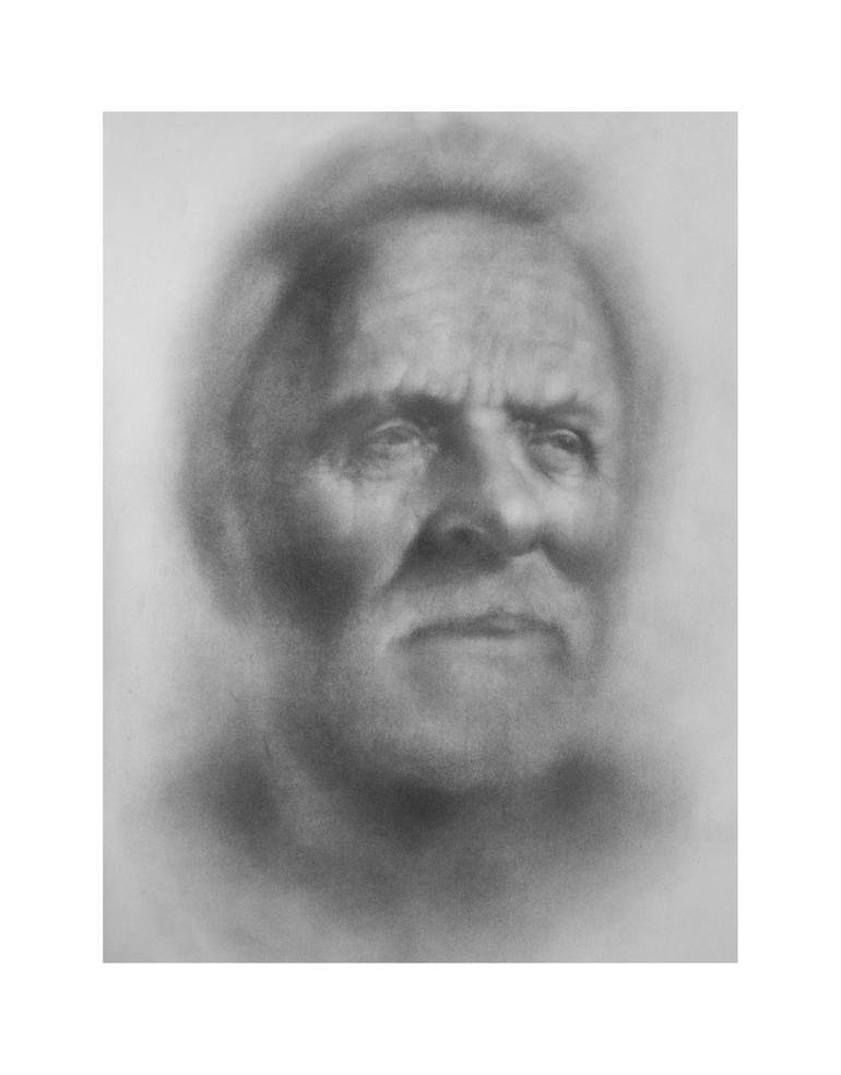 Original Portraiture Portrait Drawing by Anetta Piechowska