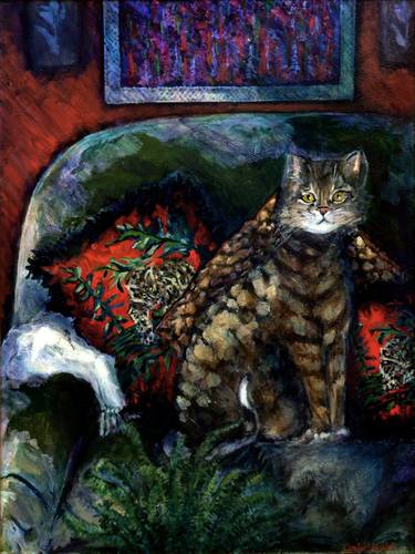 Print of Cats Paintings by Candis Flesher-Dodds