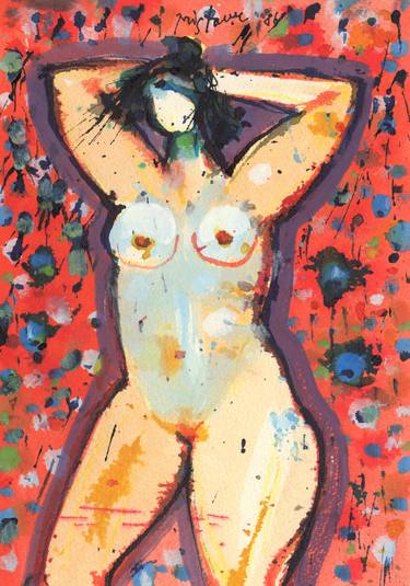 Original Expressionism Nude Paintings by Janez Pristavec