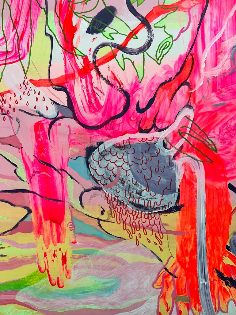 Original Abstract Pop Culture/Celebrity Painting by Eriko Tsogo