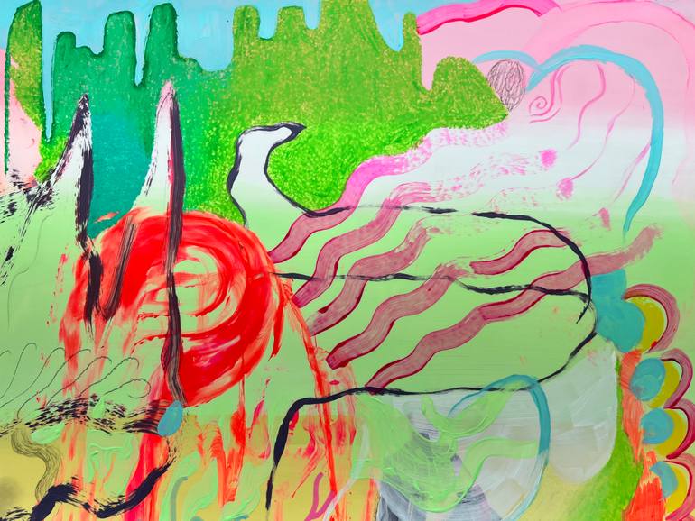 Original Abstract Pop Culture/Celebrity Painting by Eriko Tsogo