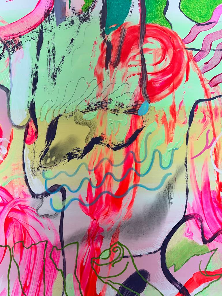 Original Abstract Pop Culture/Celebrity Painting by Eriko Tsogo