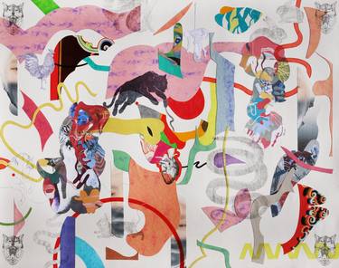 Original Conceptual Abstract Collage by Eriko Tsogo