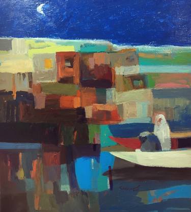 Print of Abstract Landscape Paintings by Mohamed Abou Elwafa