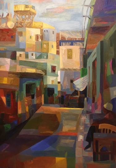 Print of Landscape Paintings by Mohamed Abou Elwafa