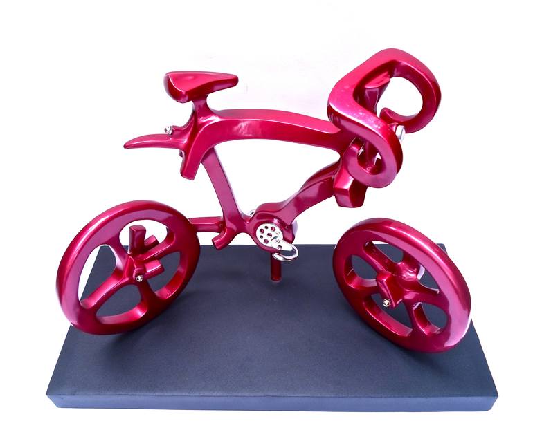 Original Abstract Expressionism Bicycle Sculpture by Ramon Echavarria