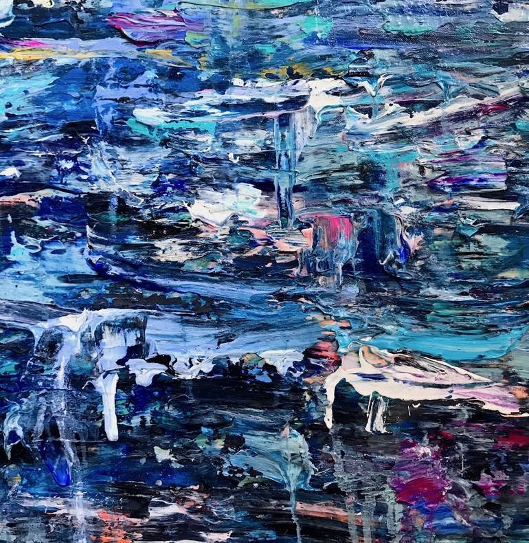 Original Abstract Expressionism Abstract Painting by Nikki SF