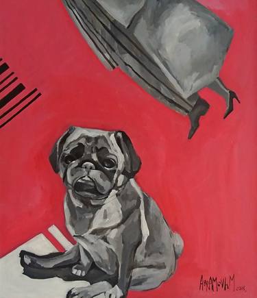 Original Pop Art Dogs Paintings by Marianna Abramova