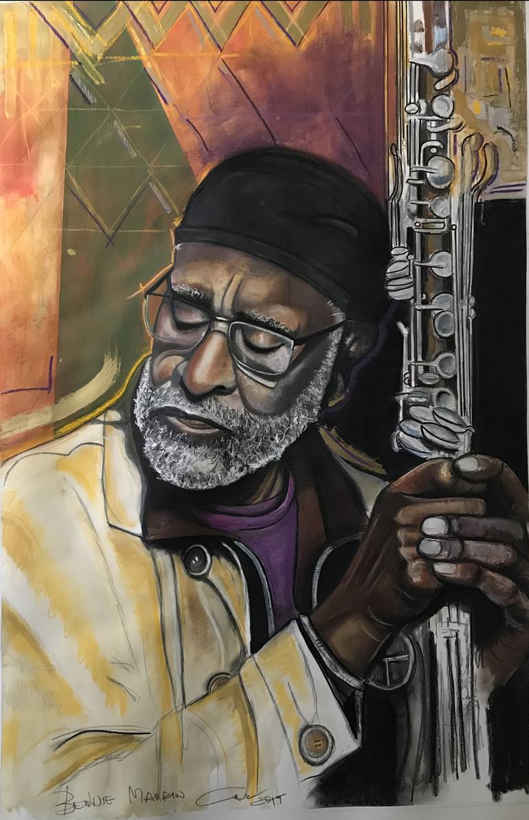 Bennie Maupin Painting by Carl Bradford | Saatchi Art