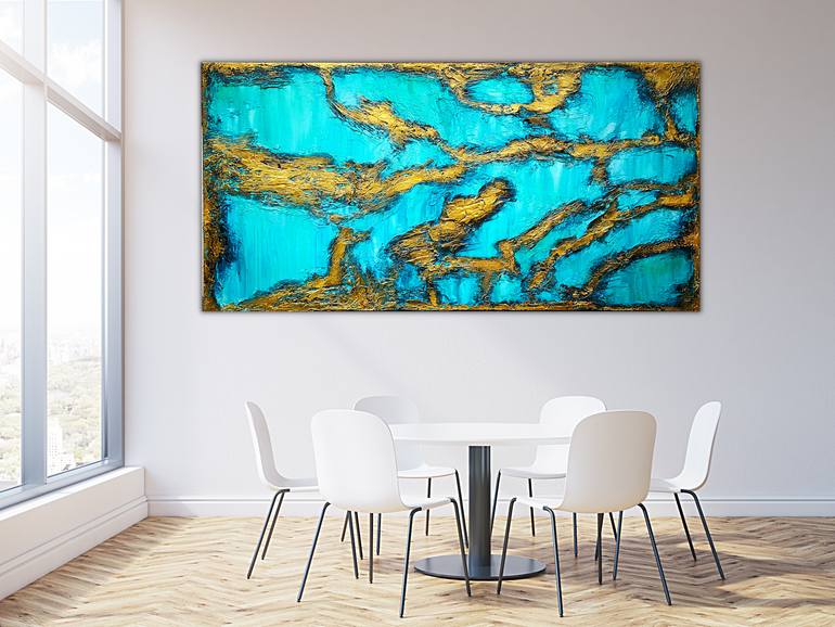 Golden Coast Painting by Branisa Beric Saatchi Art