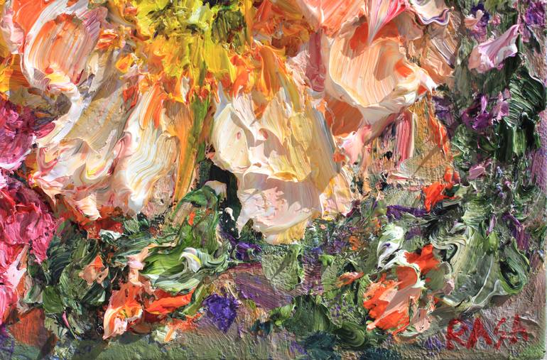 Original Contemporary Floral Painting by Rasa Kluonius